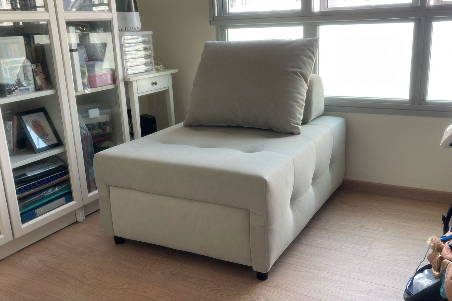 Candy 85cm green pet friendly fabric sofa bed
