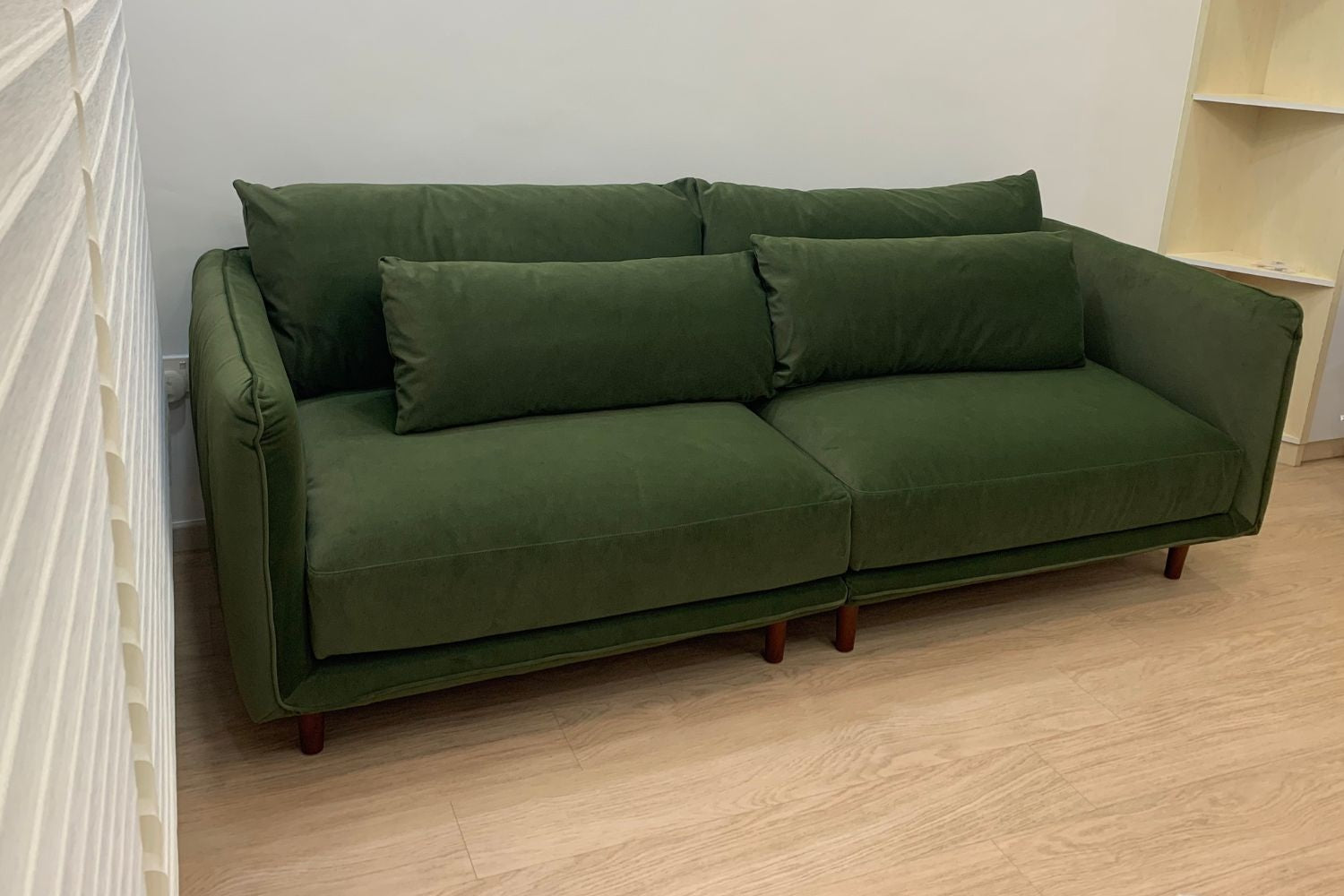 Casper 3 seater green pet friendly fabric sofa