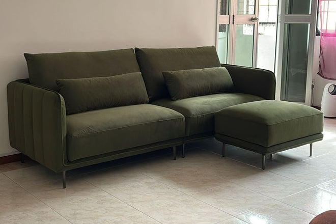 Casper 240cm Green Fabric Sofa Ann Jay | Nov 25
