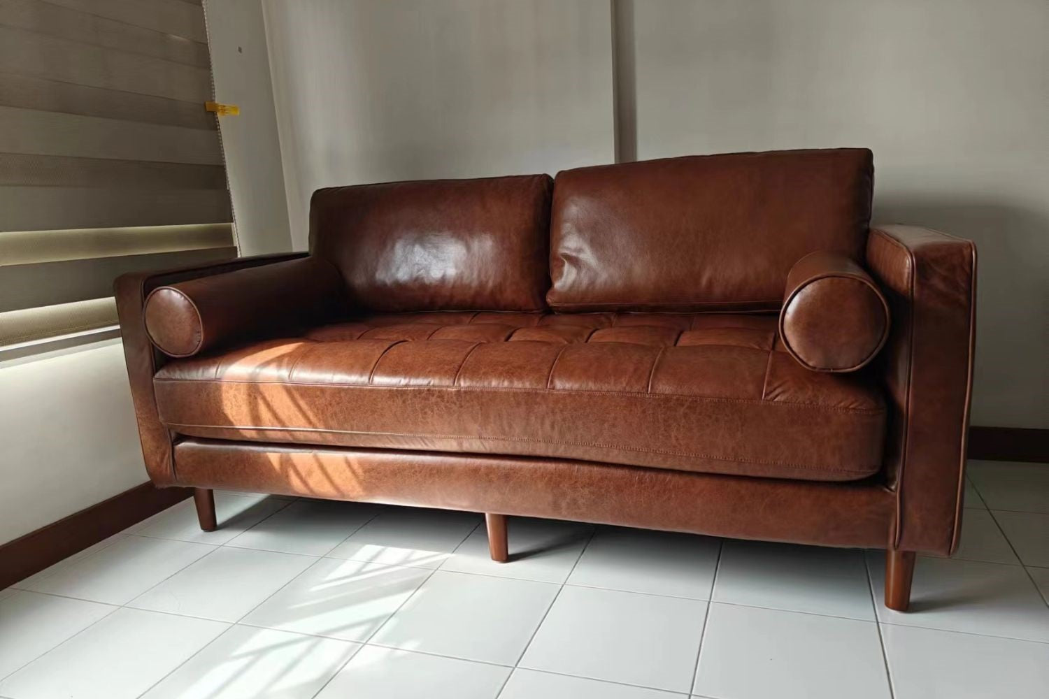 Castle 180cm Dark Brown (Dakota-04) Faux Leather Sofa Max | Aug 24