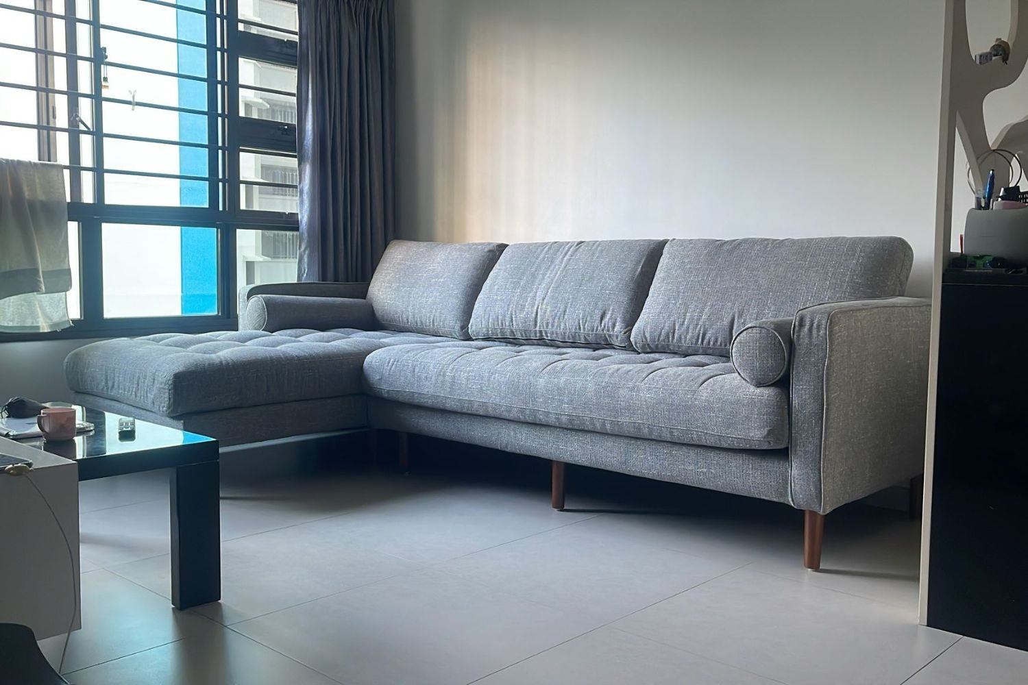 Castle 275cm Dark Grey Fabric L Shape Sectional Sofa Catherine Mok | Oct 25