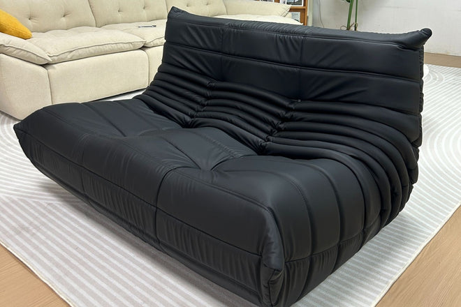 Caterpillar 131cm Black Faux Leather Sofa Ernest Ang | Oct 25