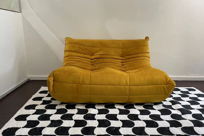 Caterpillar 131cm Yellow Fabric Sofa Felicia | Jul 24