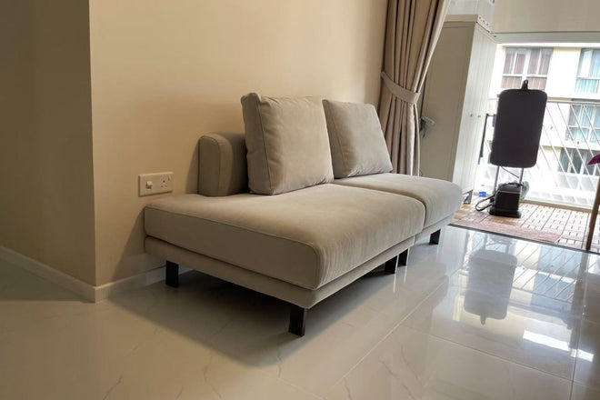 Cedar 180cm Grey (Furla 92) Armless Fabric Sofa He Lihua | Oct 24