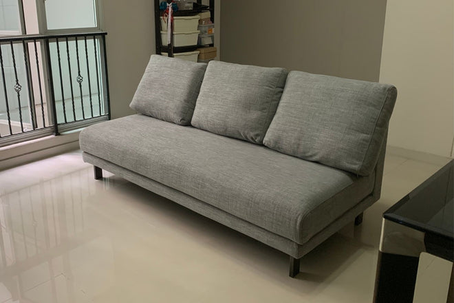Cedar 180cm Grey (Toby 94) Armless Fabric Sofa Goh Hwee Kun | Oct 24