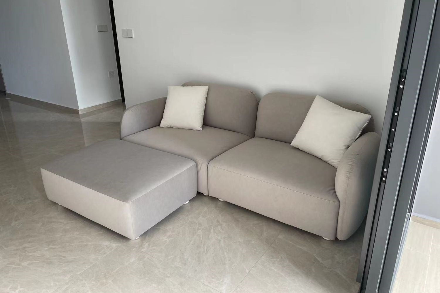 Charmy 220cm Grey (Furla-46) Fabric Sofa + Ottoman Xiaohan | Jan 24