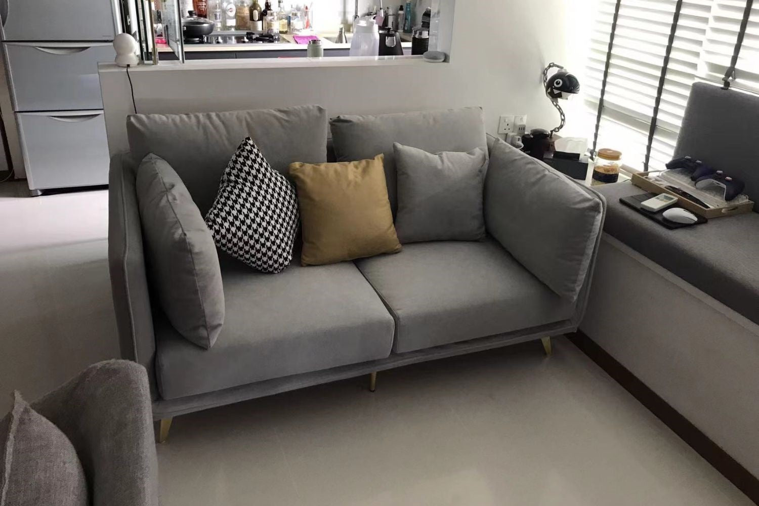 Chris 160cm cozy 2 seater in customer's open concept living room