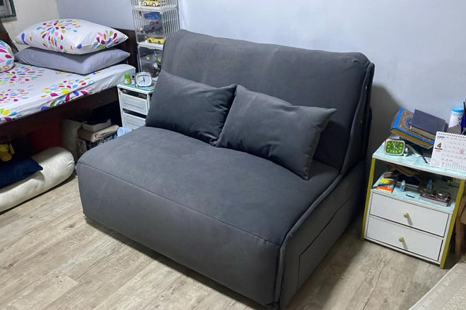 Chronos 130cm Dark Grey (Furla 98) Electric Sofa Bed Haziqah Dali | Apr 25