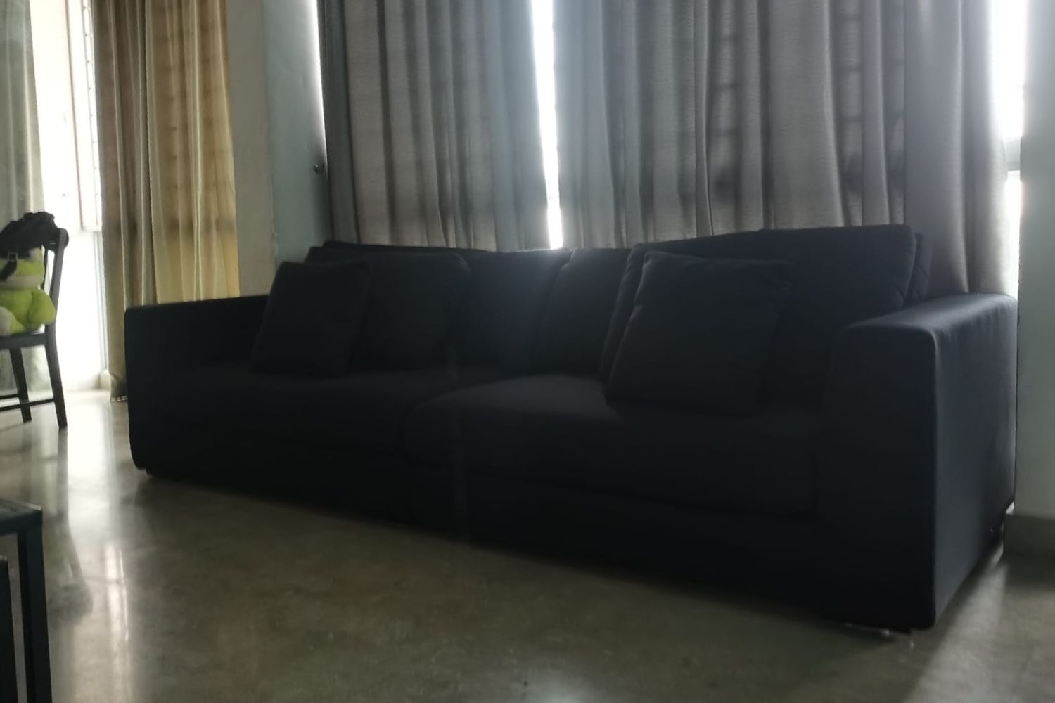 Claudia 260cm Black Fabric Sofa Thavisay | Jan 25