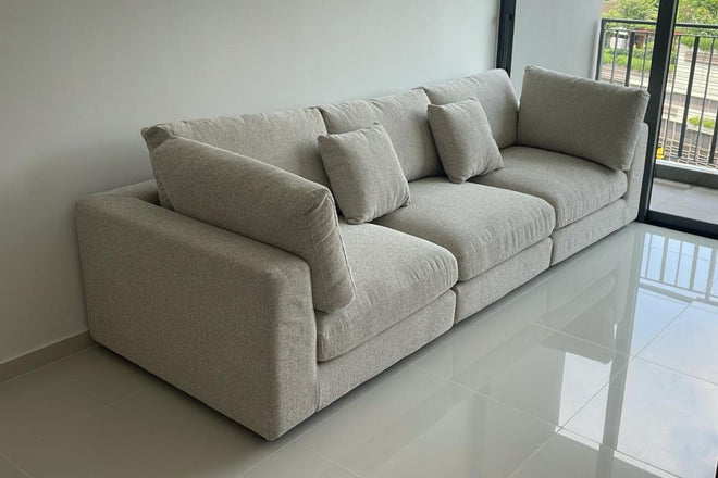 Claudia 280cm Grey Fabric Sofa Candy Ding | Oct 24