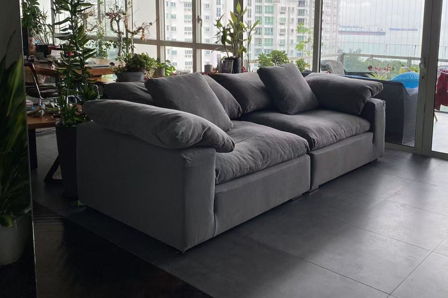 Cloud 260cm Grey (Medici 05) Fabric Sofa Mark Rydon | Dec 24