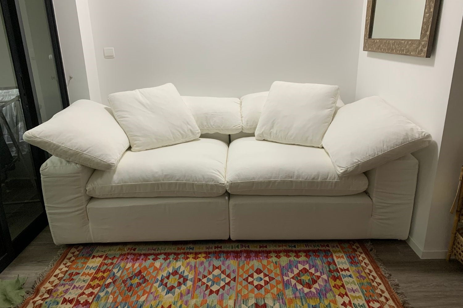 Cloud 228cm White (Medici-01) Fabric Sofa | Jan 24