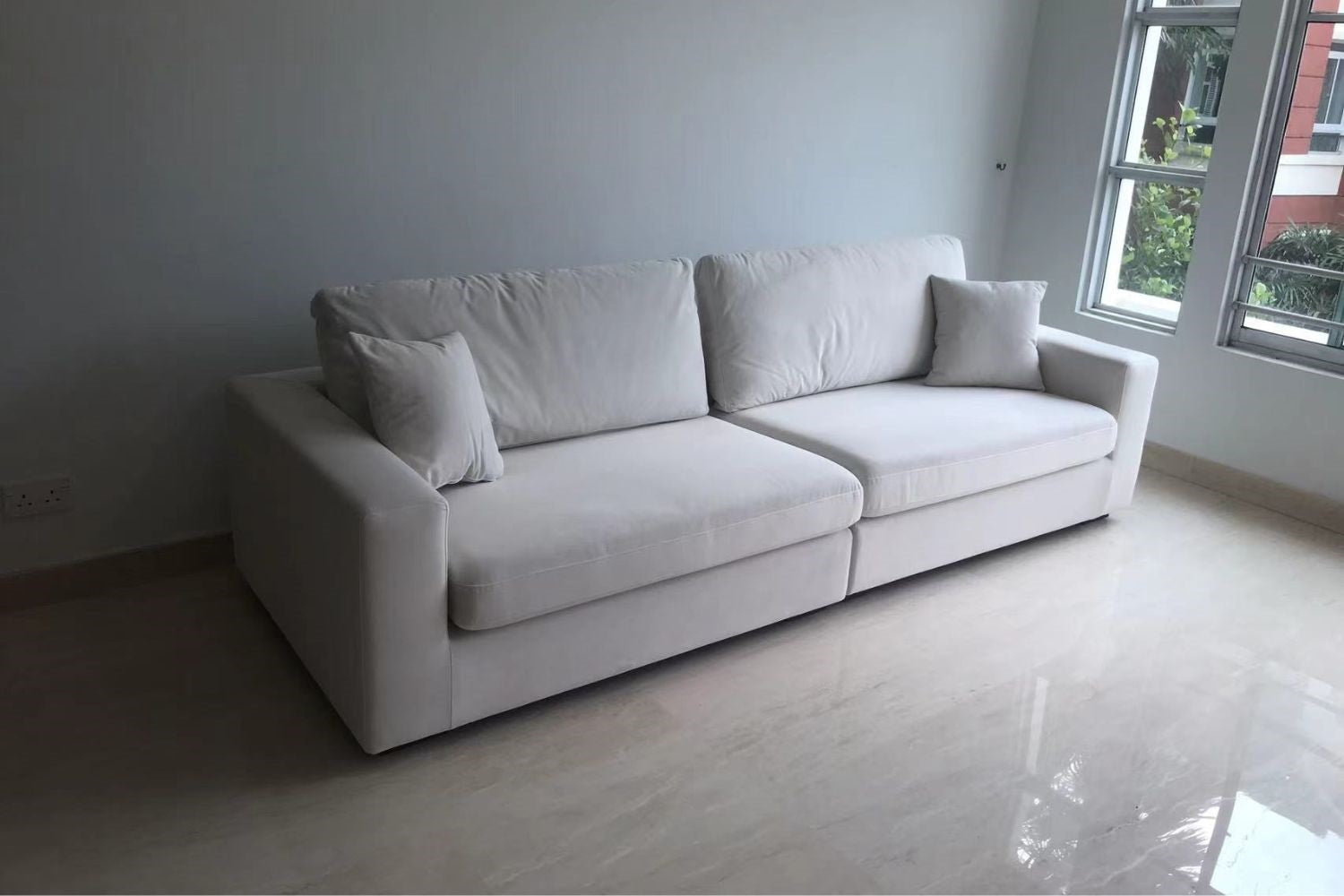 Coastal 270cm White (Furla-01) Fabric Sofa Grace | Apr 24