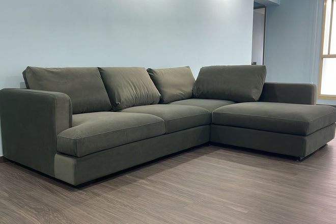 Crescent 260cm Green (Furla 64) Pet Friendly Fabric Sectional Sofa Bryan Chua | Aug 25