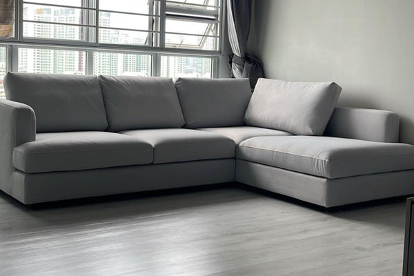 Crescent 260cm Grey (Ease 90) Easy Clean Fabric Sectional Sofa Loo Huishan | Jul 25