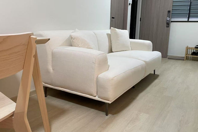 Crystal 190cm White Fabric Sofa Ngo Lee Nah | Apr 25