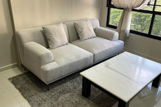 Crystal 200cm Grey Fabric Sofa DZ | Feb 25