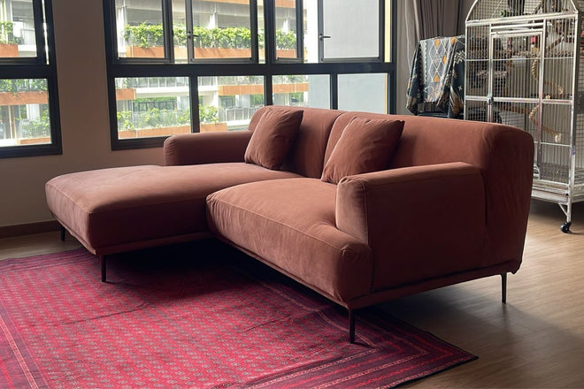 Crystal 240cm Orange Fabric Sectional Sofa Pravin Kumar | Jul 25