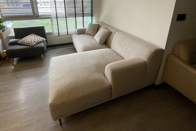 Crystal 250cm Grey (Toby 92) Fabric Sectional Sofa Peng Liyun | Jul 24