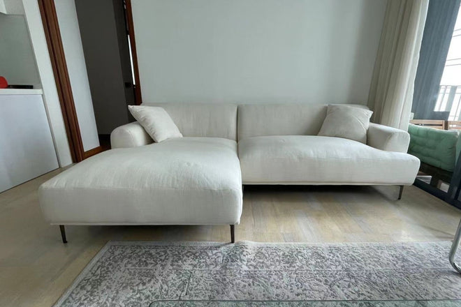 Crystal 260cm White (Toby 02) Fabric Sectional Sofa Justine Delord | Sep 24