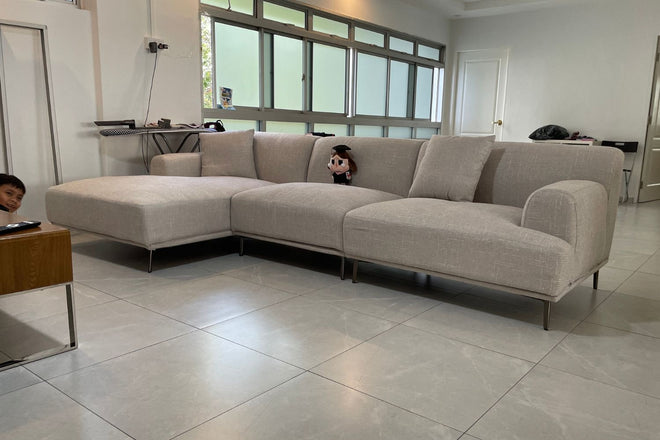 Crystal 315cm Grey Fabric Sectional Sofa Fari Ehsan | Mar 25