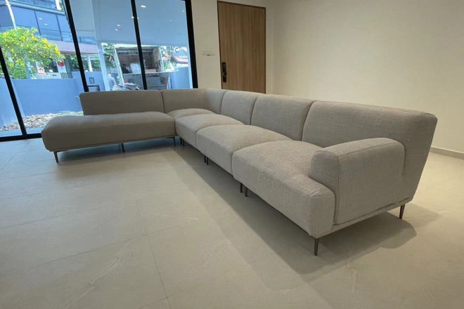 Crystal 400cm Grey Fabric Sectional Sofa Samantha Wong | Jul 24