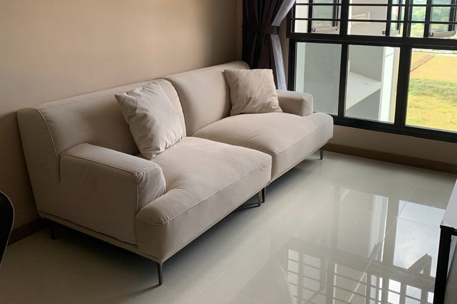 Crystal 220cm Beige (Furla-40) Fabric Sofa Ridzuan | Mar 24