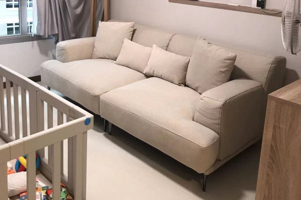 Crystal 210cm Beige (Furla-42) Fabric Sofa Gavin | Feb 24