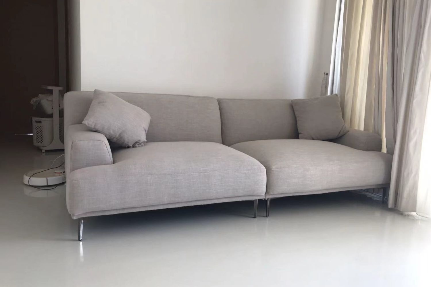 Crystal 240cm Grey (Toby-92) Fabric Sofa Sujoung | Apr 24 