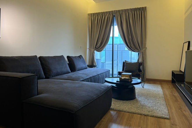 Cubix 335cm Black Fabric Sectional Sofa Arthur | Jun 24