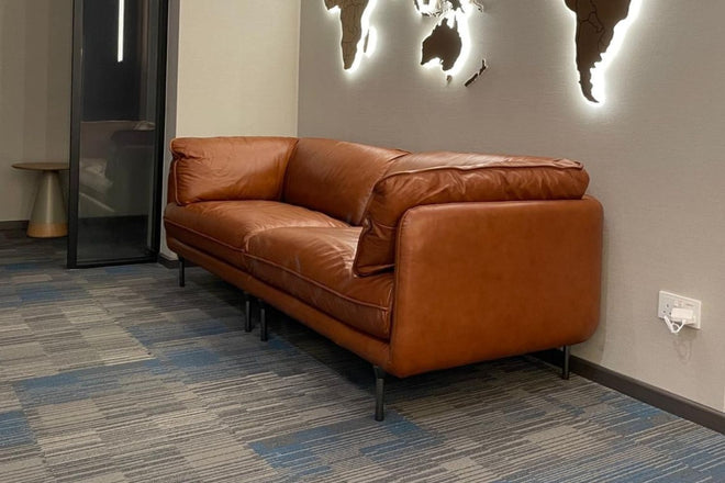 Cuddle 220cm Brown Full Leather Sofa Connie | May 25