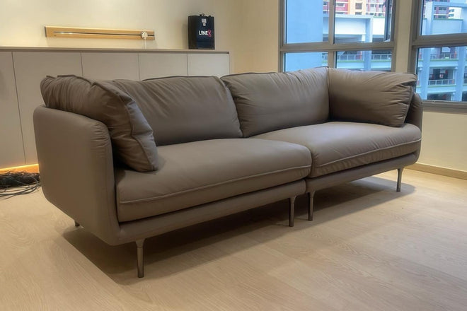 Cuddle 220cm Grey Pet Friendly Leather Jackson Low | Mar 25 