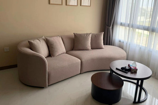 Cynthia 260cm Brown One Arm Fabric Sofa Noor Azah | Oct 25