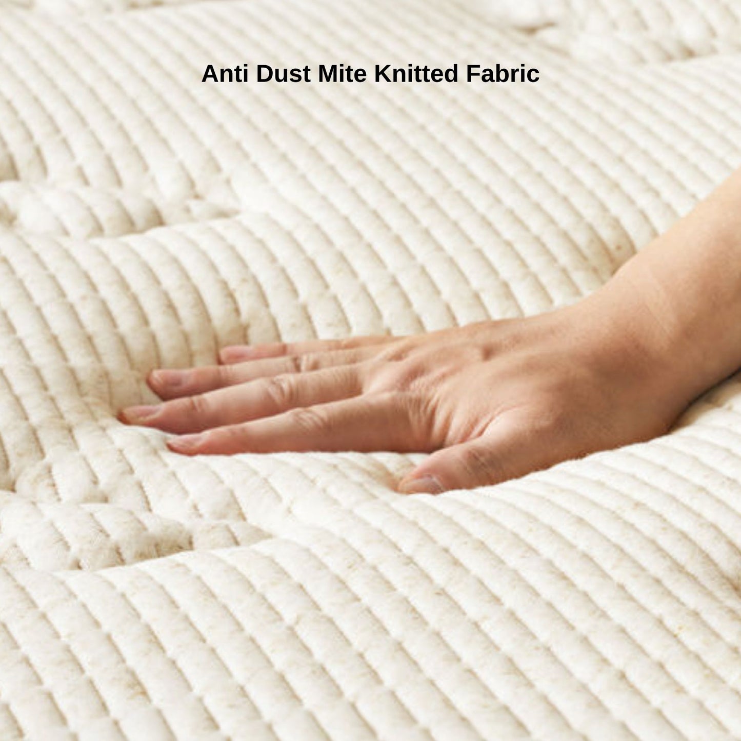 Smile mattress cover featuring anti dust mite knitted fabric