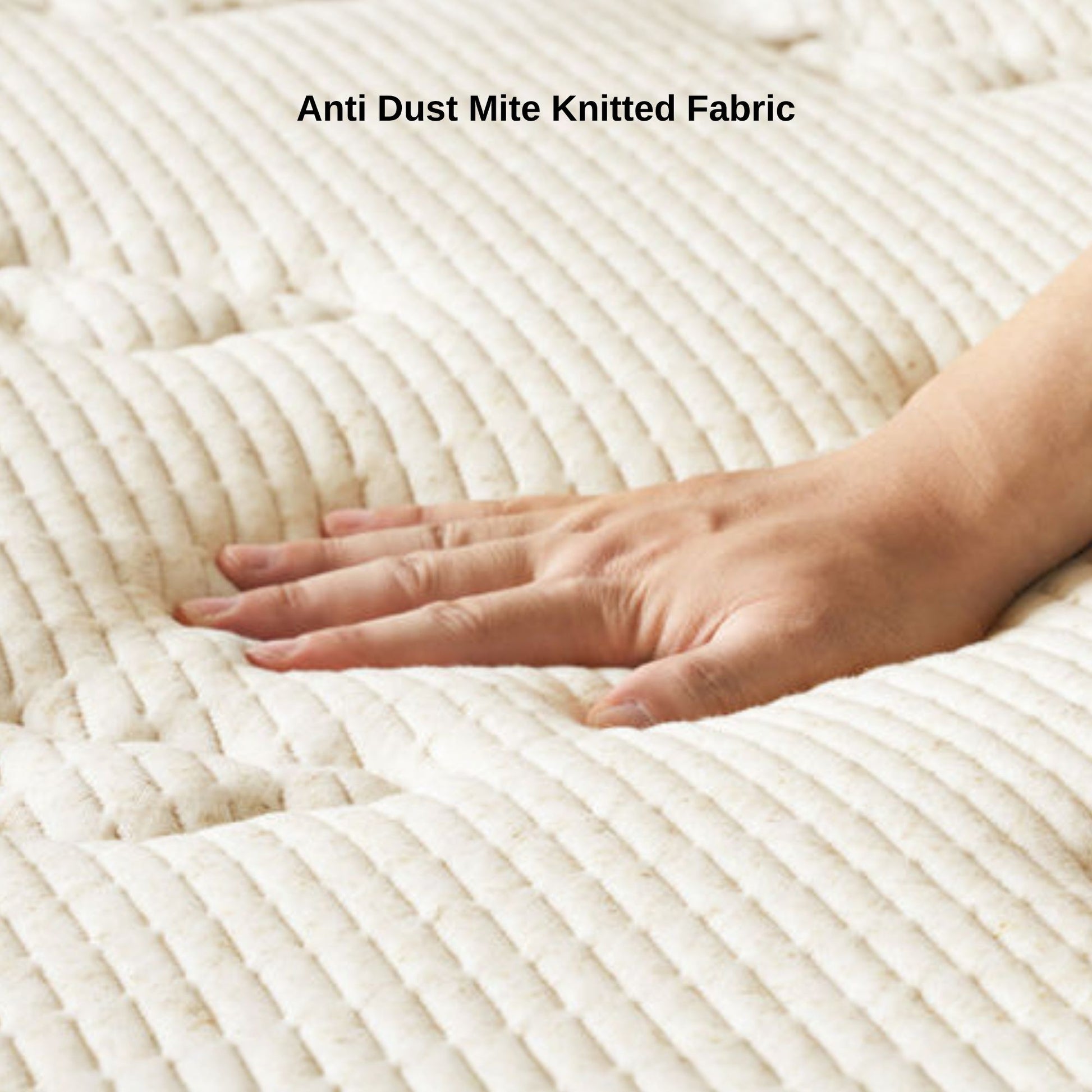 Smile mattress cover featuring anti dust mite knitted fabric