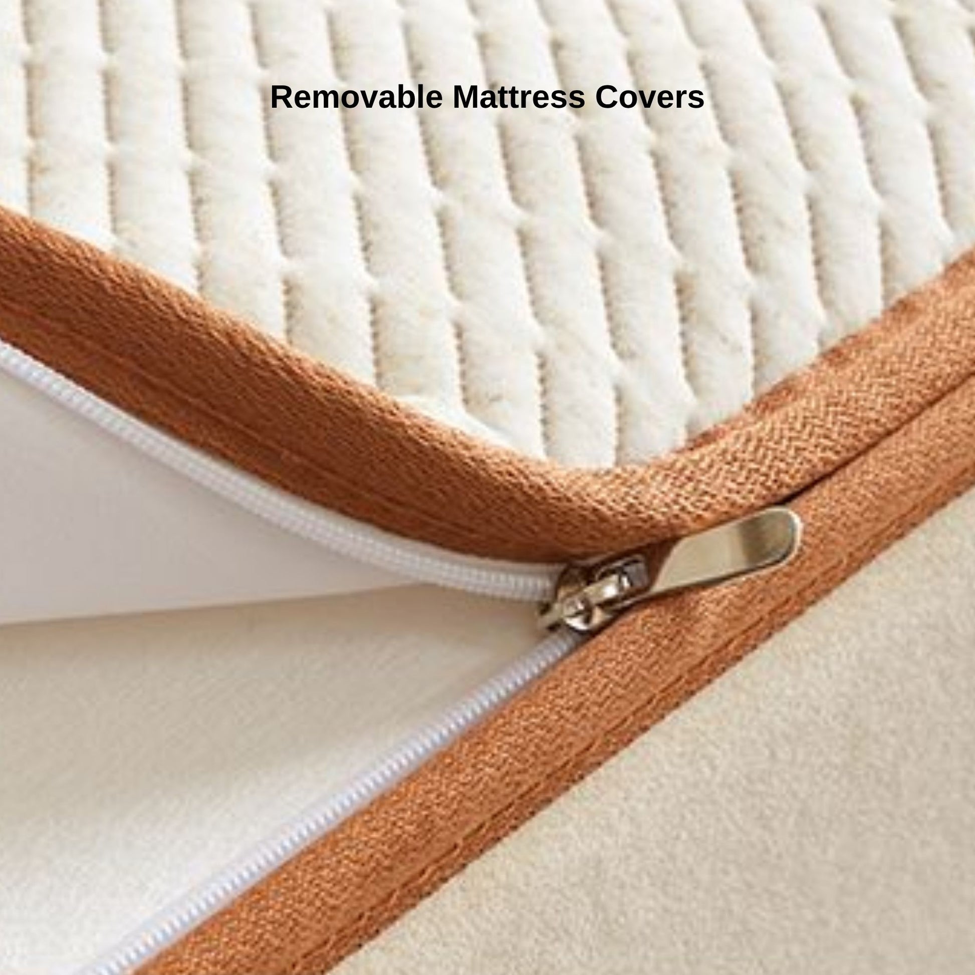 Smile mattress featuring removable mattress covers