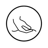 Smooth fabric texture to touch icon