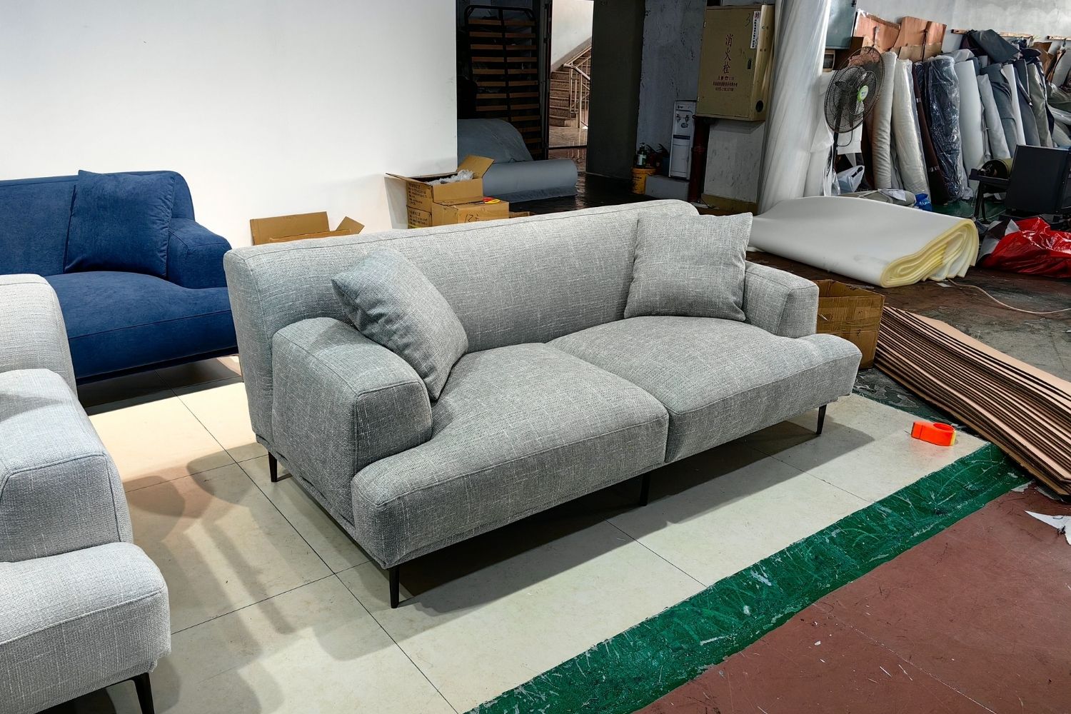 Crystal 195cm Grey (Reda-91) Fabric Sofa Hannah | Jan 24