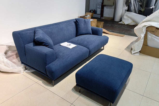 Crystal 210cm Dark Blue Fabric Sofa Shun Deng | Jan 24