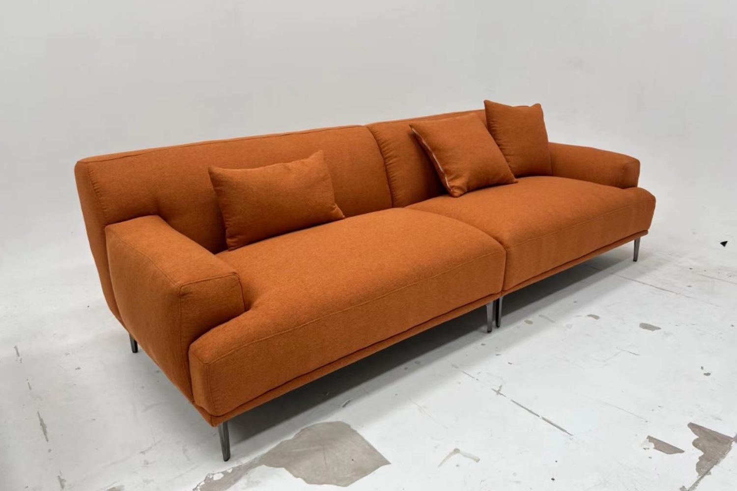 Crystal 240cm Orange Fabric Sofa | Nov 23