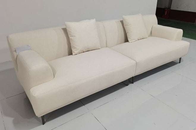 Crystal 260cm White (Furla 01) Fabric sofa Janet | Aug 24