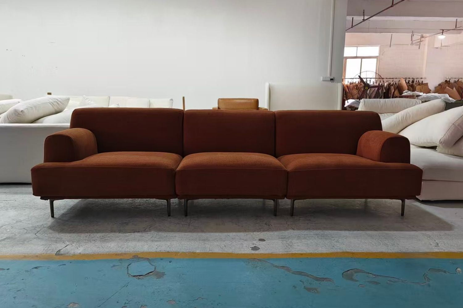 Crystal 280cm Orange Fabric Sofa Zhi Quan | Dec 25