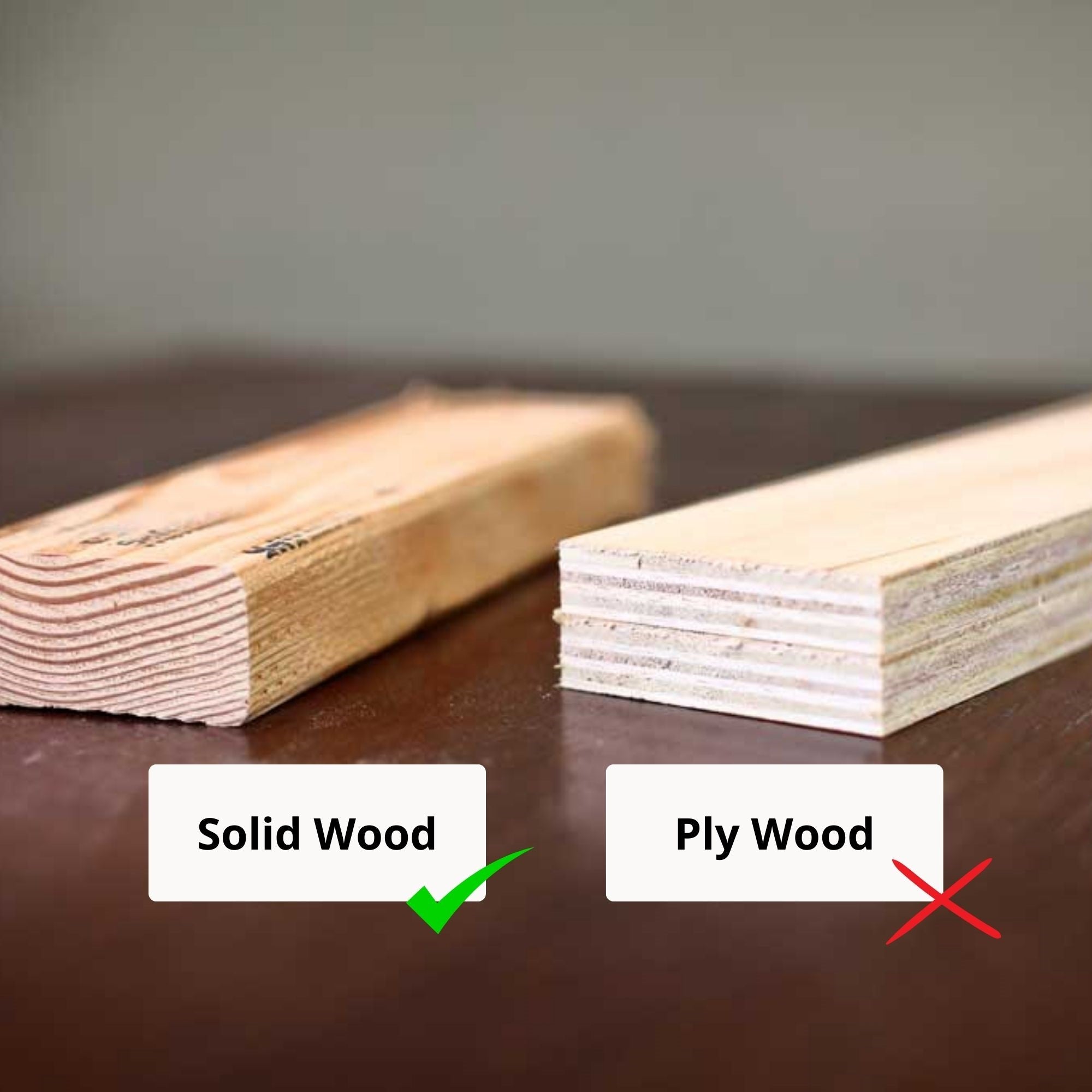 Comparison of solid wood vs plywood