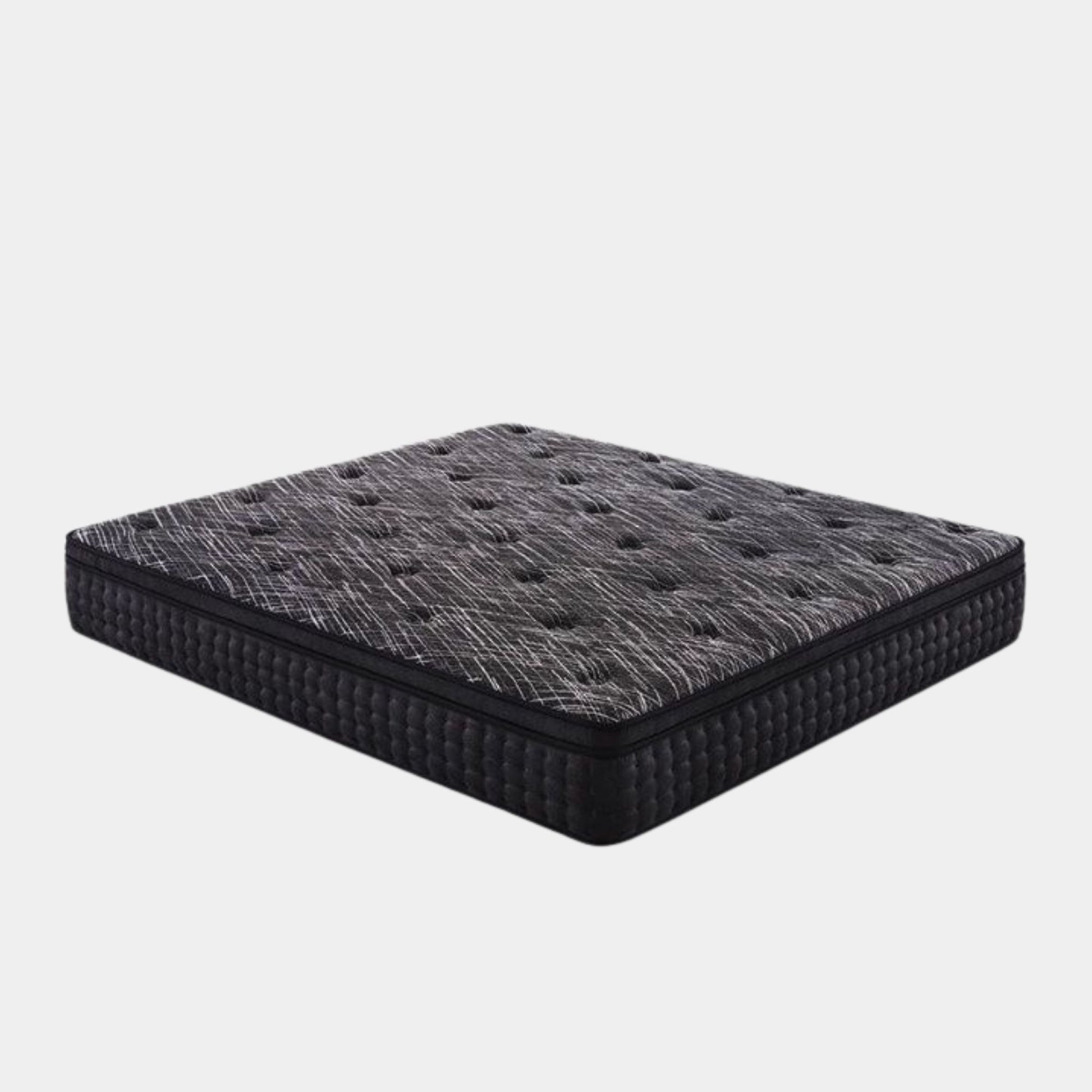 Gray mattress on a white background