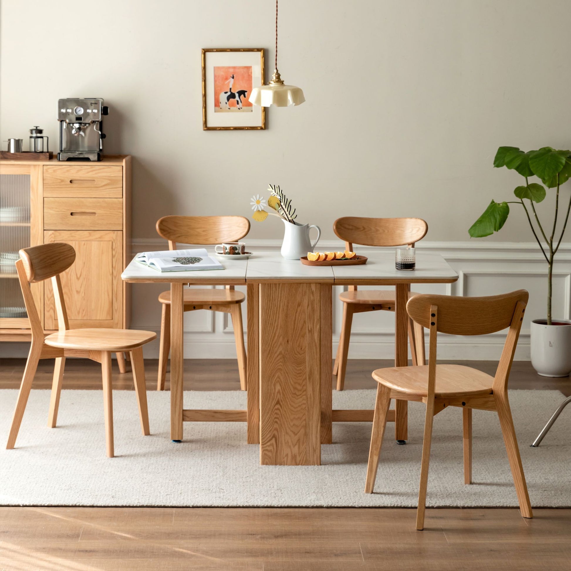 Tank oak wood chair in natural wood finish