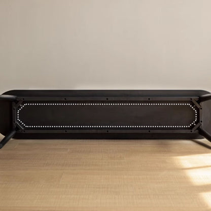 Tanya oak wood bench in black finish