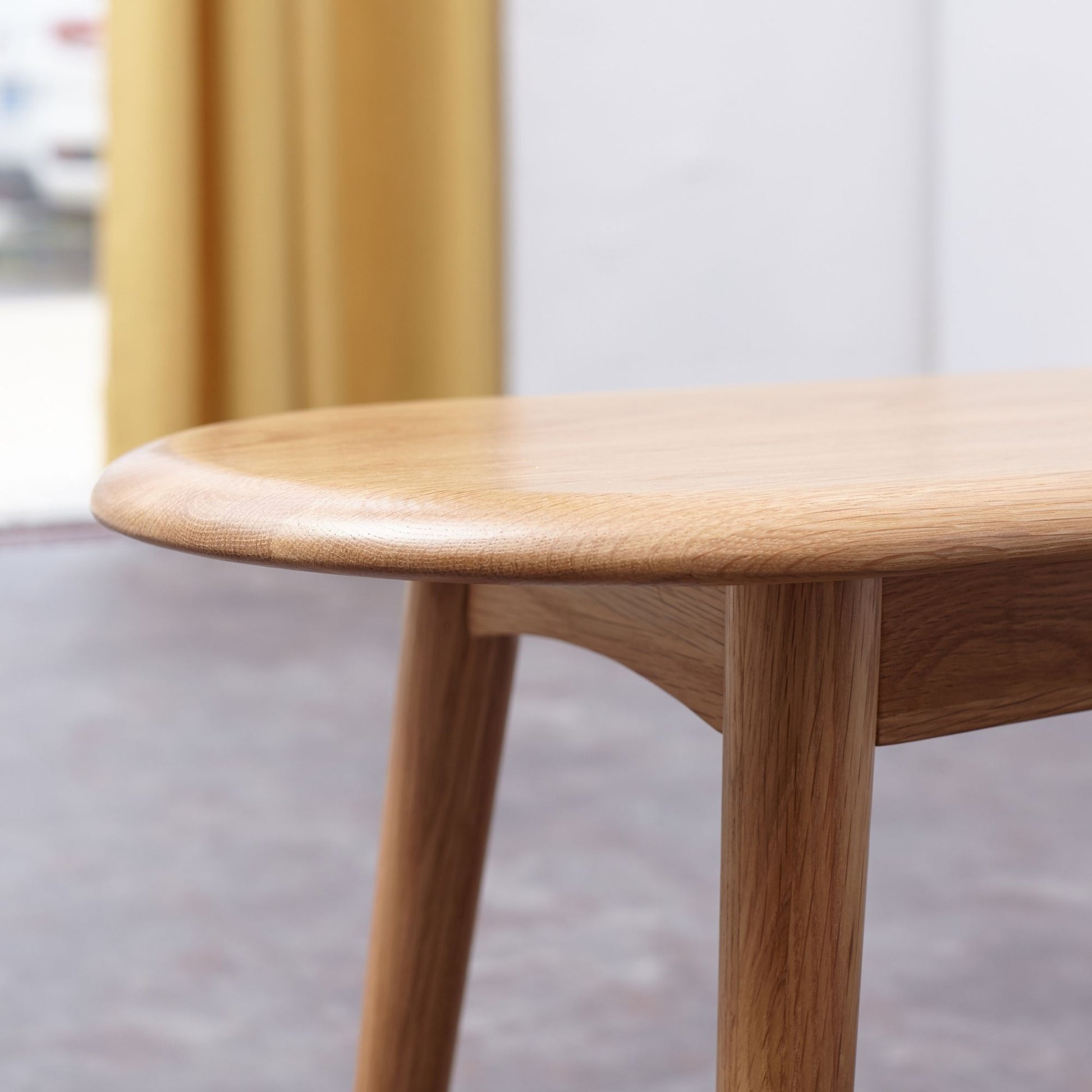 Tanya oak wood bench in natural wood finish