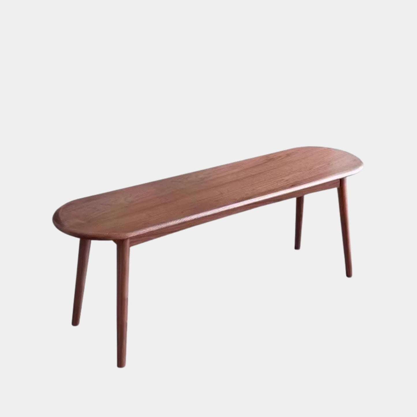 Tanya oak wood bench in walnut finish