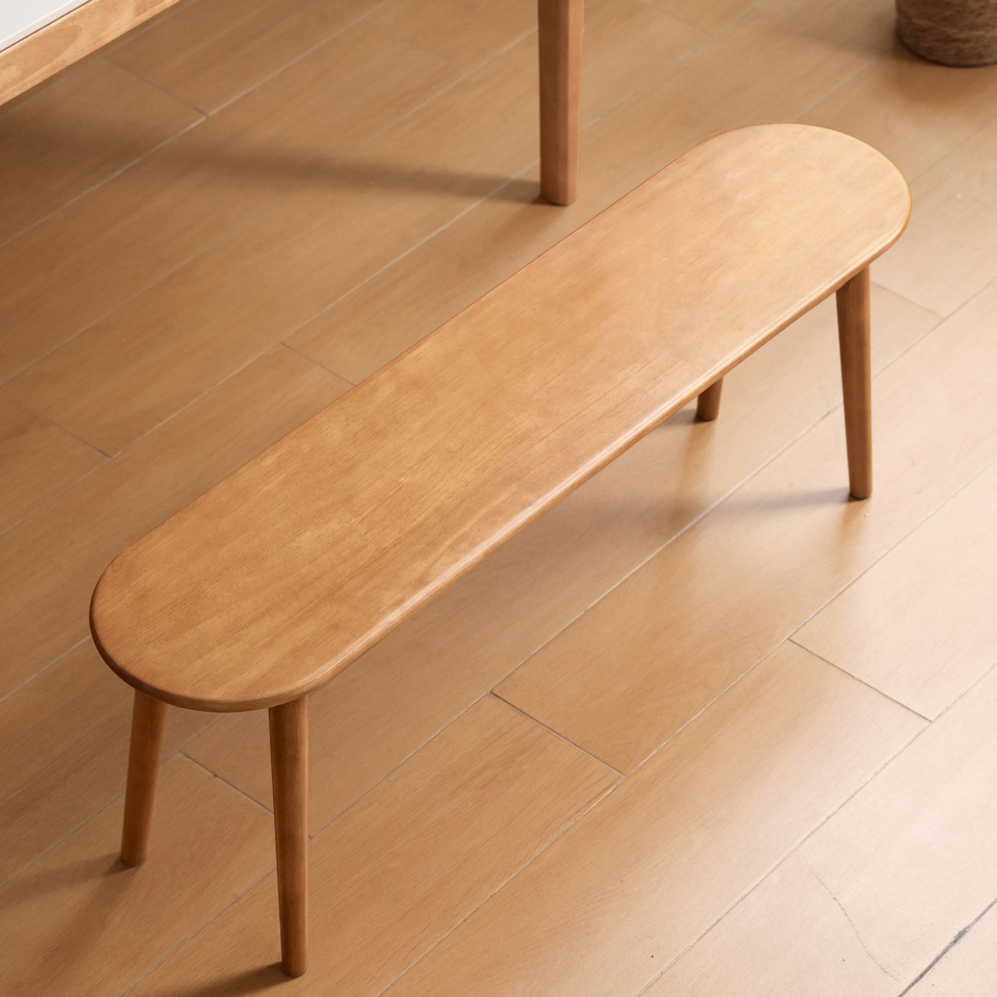 Tanya rubberwood bench in natural wood finish