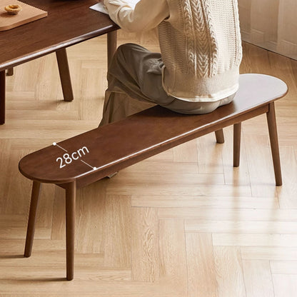 Tanya rubberwood bench in walnut finish